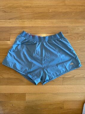 Tracksmith Men's Light Blue running shorts